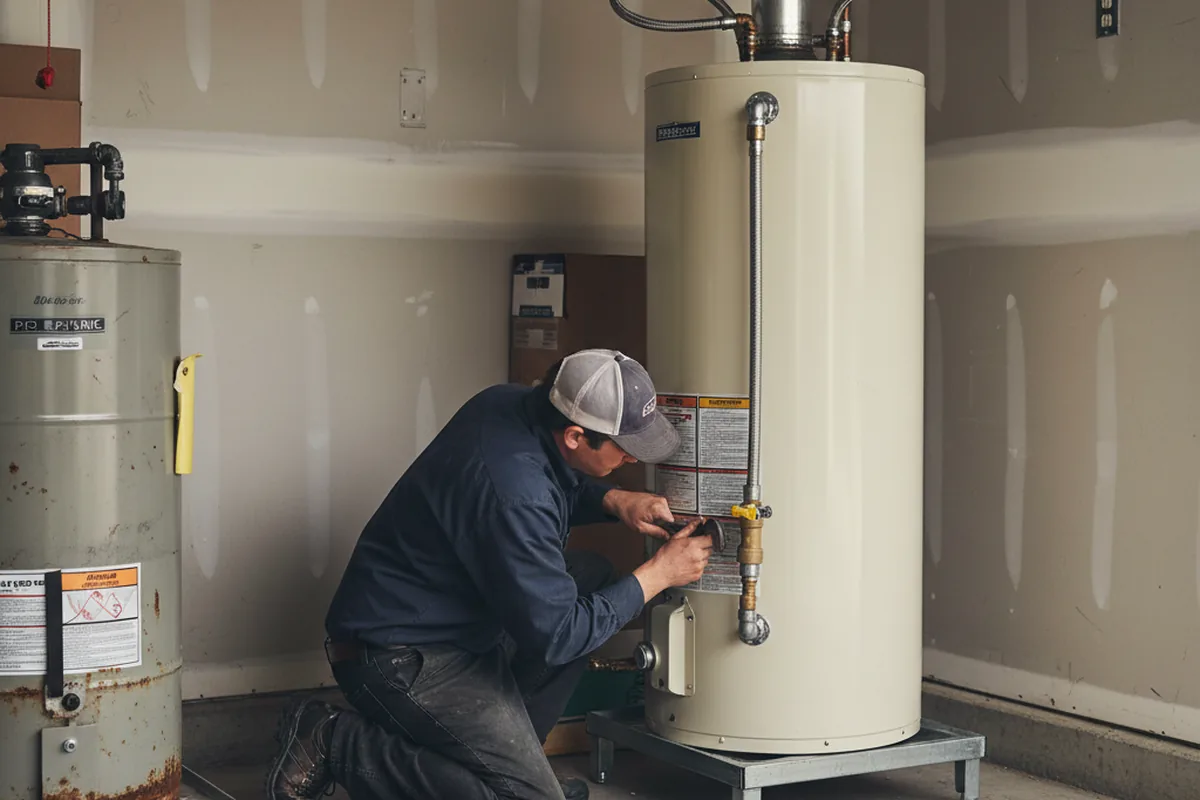 Water heater and shutoff valve replacement in Beverly